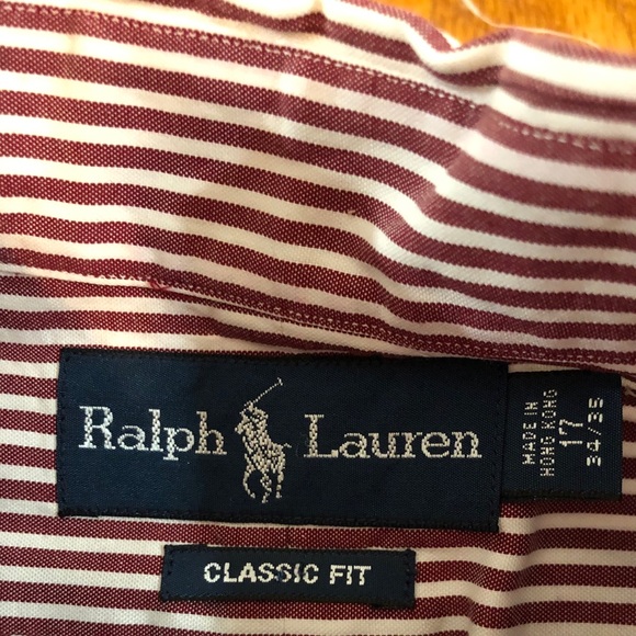 Vintage Ralph Lauren Polo Men’s Striped Button Down Dress Shirt - Picture 5 of 5